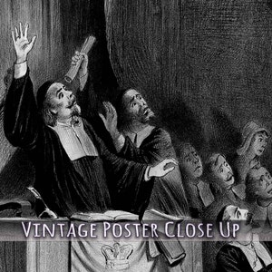 Salem Witch Trials Poster Salem Witch Trials Print - Witchcraft Poster UK, EU USA Domestic Shipping