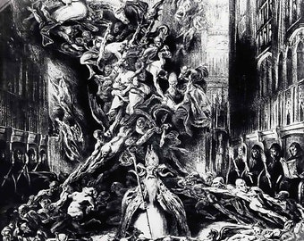 Witches Sabbath Poster - Louis Boulanger - The Round Of The Sabbath - Witches Sabbath UK, EU USA Domestic Shipping