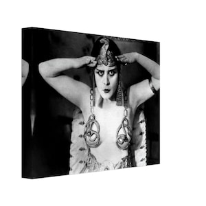 Snake Woman Theda Bara Canvas Print, Vintage Photo From 1916 Theda Bara Canvas UK, EU USA Domestic Shipping