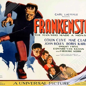 Frankenstein 1931 Movie Poster: Vintage Horror Film Art
