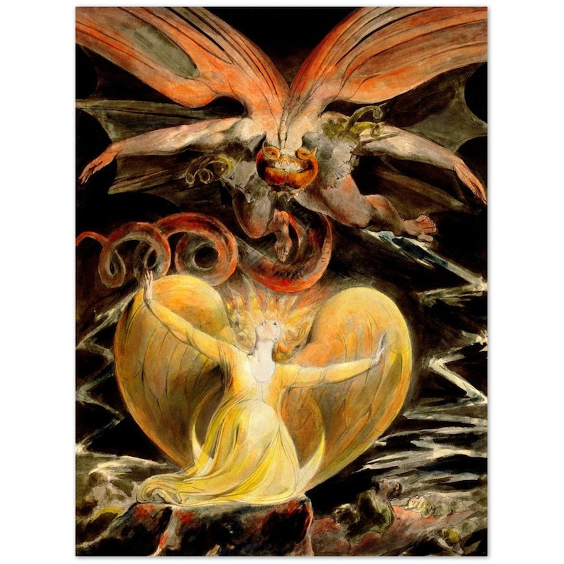 William Blake Poster The Great Red Dragon And The Woman Clothed In The Il 794xN.4117350979 6spn