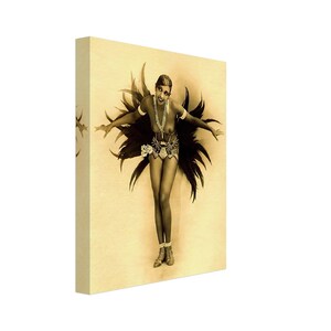 Josephine Baker Leinwand, Vintage Topless Pin Up - Josephine Baker Leinwanddruck