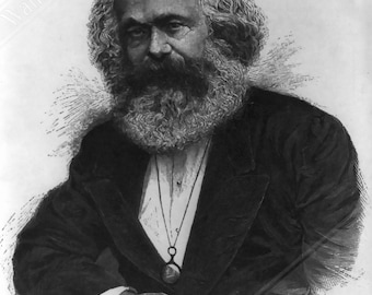 Karl Marx Poster: Vintage Socialist Revolutionary Print