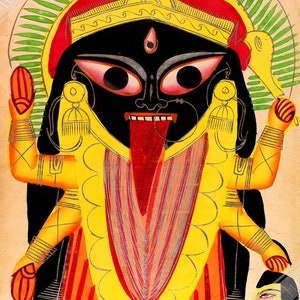 Poster Kali, Distruggi i nemici, Allontana i tuoi demoni, Stampa di protezione Kali, da usare per la meditazione del mantra Kali, Regno Unito, UE, USA, spedizione nazionale