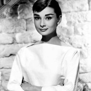 Audrey Hepburn Poster Print, Photo From 1956 UK, EU USA Domestic Shipping