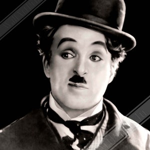 Charlie Chaplin Poster, The Tramp, Vintage Photo, Charlie Chaplin Print - Hollywood Silent Silver Screen Star