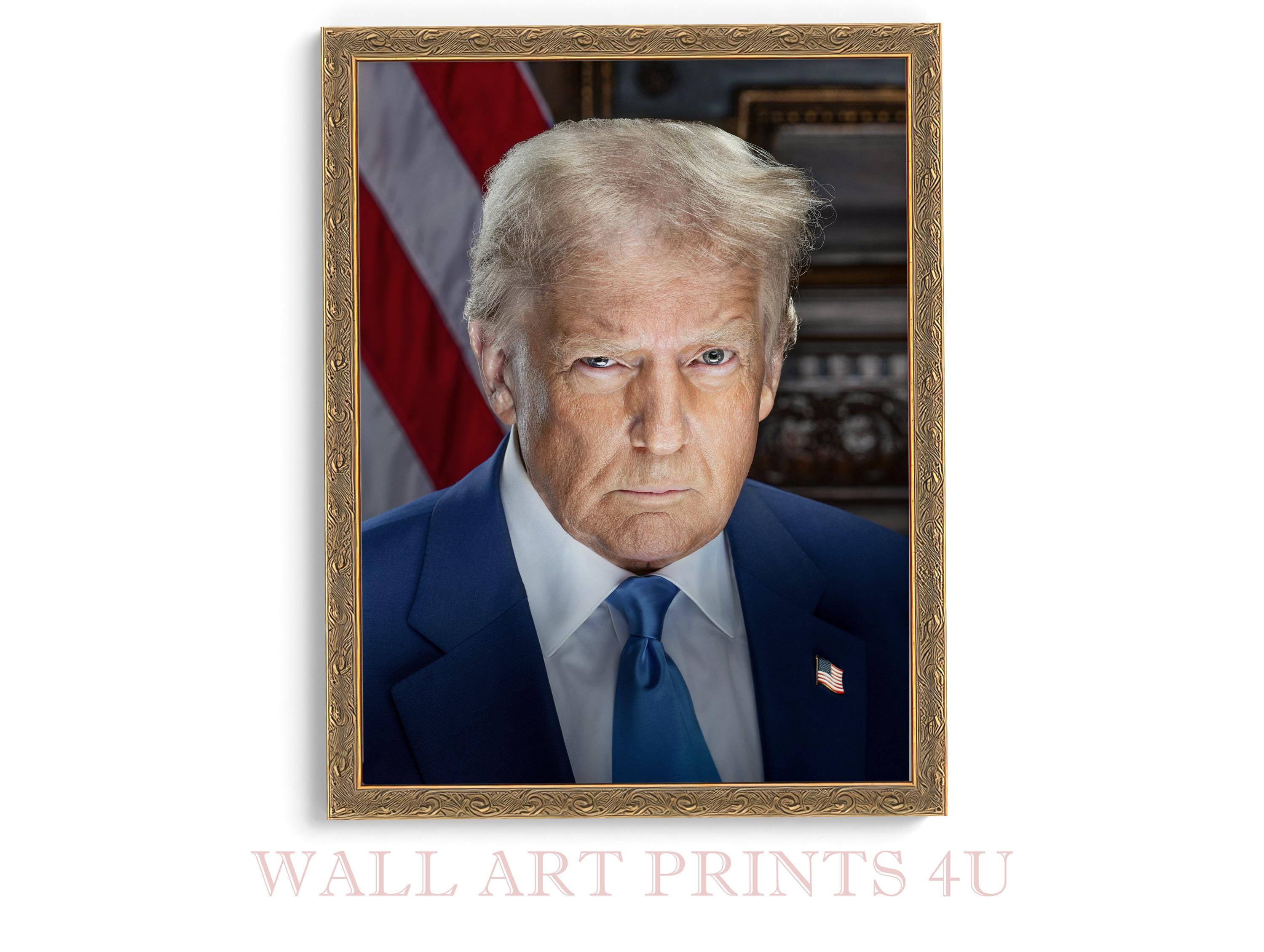 ドナルド・トランプ 額入りプリント 大統領肖像画 第47代大統領 愛国的