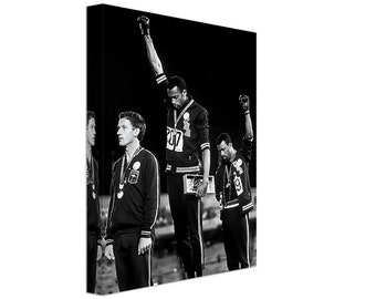 Black Power Salute 1968 Canvas Print: Vintage Wall Art