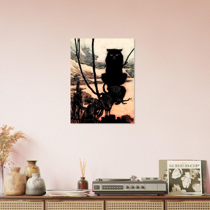 Arthur Rackham Witches Cat Poster: Vintage Halloween Art Print - Etsy