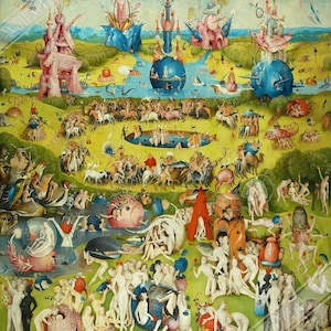 Garden Of Earthly Delights Poster, Heironymous Borsh Poster Late 15th Century UK, EU USA Domestic Shipping