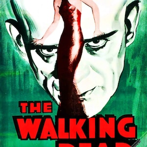 Poster di The Walking Dead, poster del film horror d'epoca del 1936, poster del film Art - Marguerite Churchill, Boris Karloff, spedizione nazionale nel Regno Unito, UE e USA