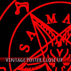 Sigil of Baphomet Poster: Red Satanic Goat Pentagram Art Print