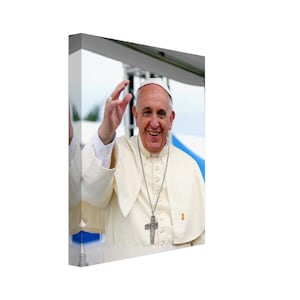 Tela di Papa Francesco, Jorge Mario Bergoglio - Stampa su tela di Papa Francesco Spedizione nazionale nel Regno Unito, UE USA