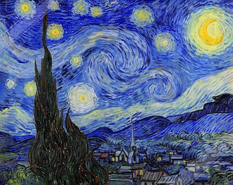 Starry Night Poster, Vincent Van Gogh, The Starry Night Print, UK, EU USA Domestic Shipping