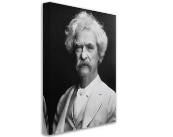 Mark Twain Canvas Print: American Writer, Humorist Portrait
