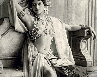 Mata Hari Poster, Exotic Spy Dancer 1906, Vintage Photo Portrait - Mata Hari Print