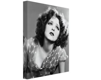 Clara Bow Canvas Print: Vintage 1920s "It Girl" Photo