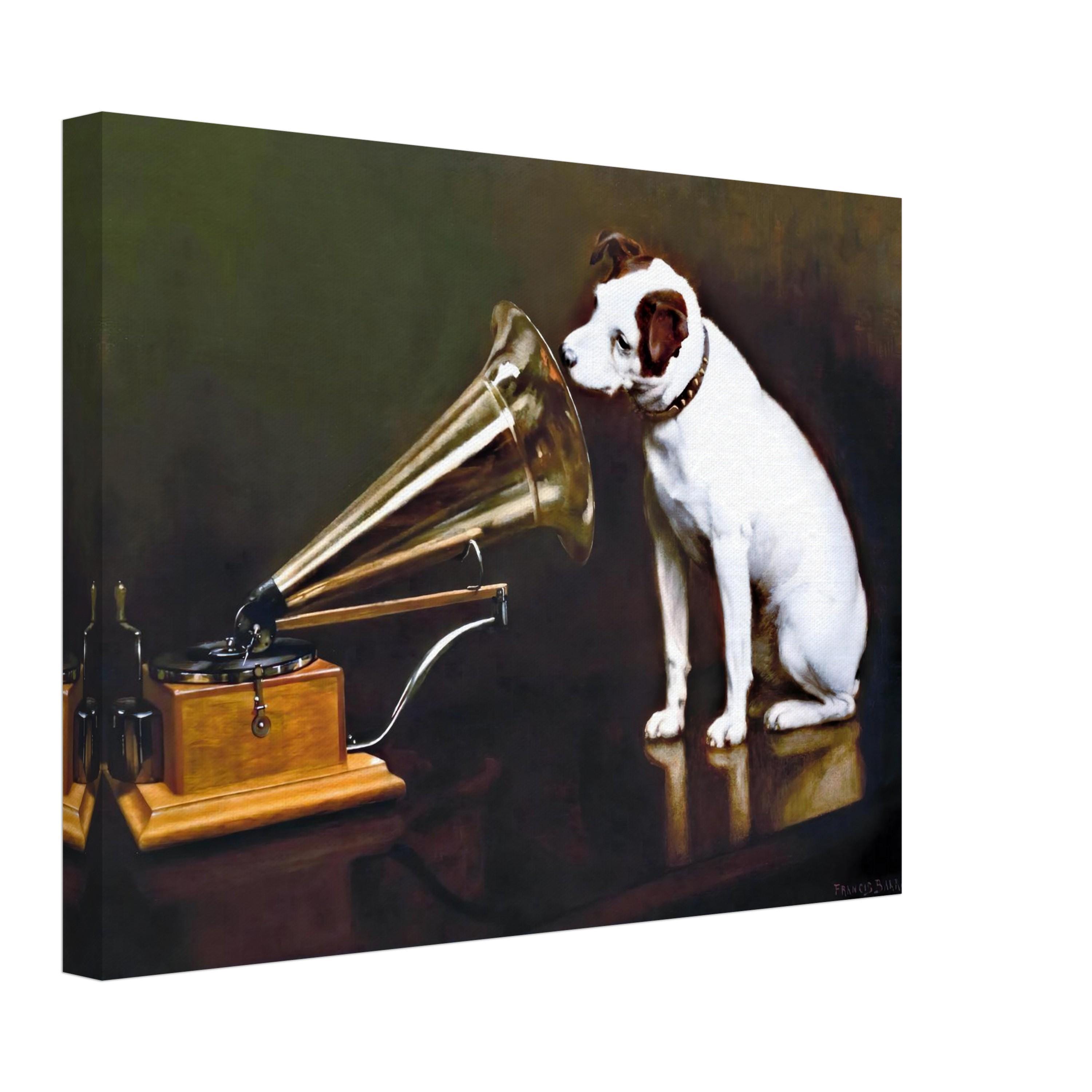 ホビー・楽器・アート respect His Masters Voice Nipper HMV Dog Vintage Canvas Wall Art Retro