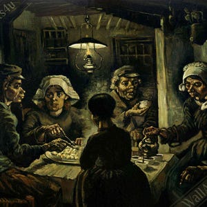 The Potato Eaters, Vincent Van Gogh Poster Print Classic Masterpiece Wall Art