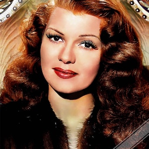 Rita Hayworth Poster, The Love Goddess, Vintage Photo In Color, Rita Hayworth Print.