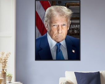ドナルド・トランプ 額入りプリント 大統領肖像画 第47代大統領 愛国的