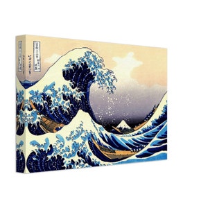Great Wave Kanagawa Canvas Print, Katsushika Hokusai 1833 - Beautiful Great Wave Kanagawa Canvas