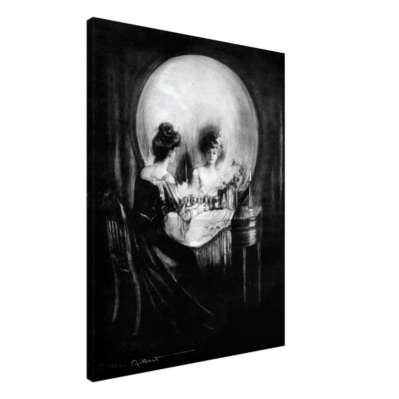 All is Vanity Canvas Print Human Skull Illusion Canvas All is Vanity Print Charles Allan Gilbert