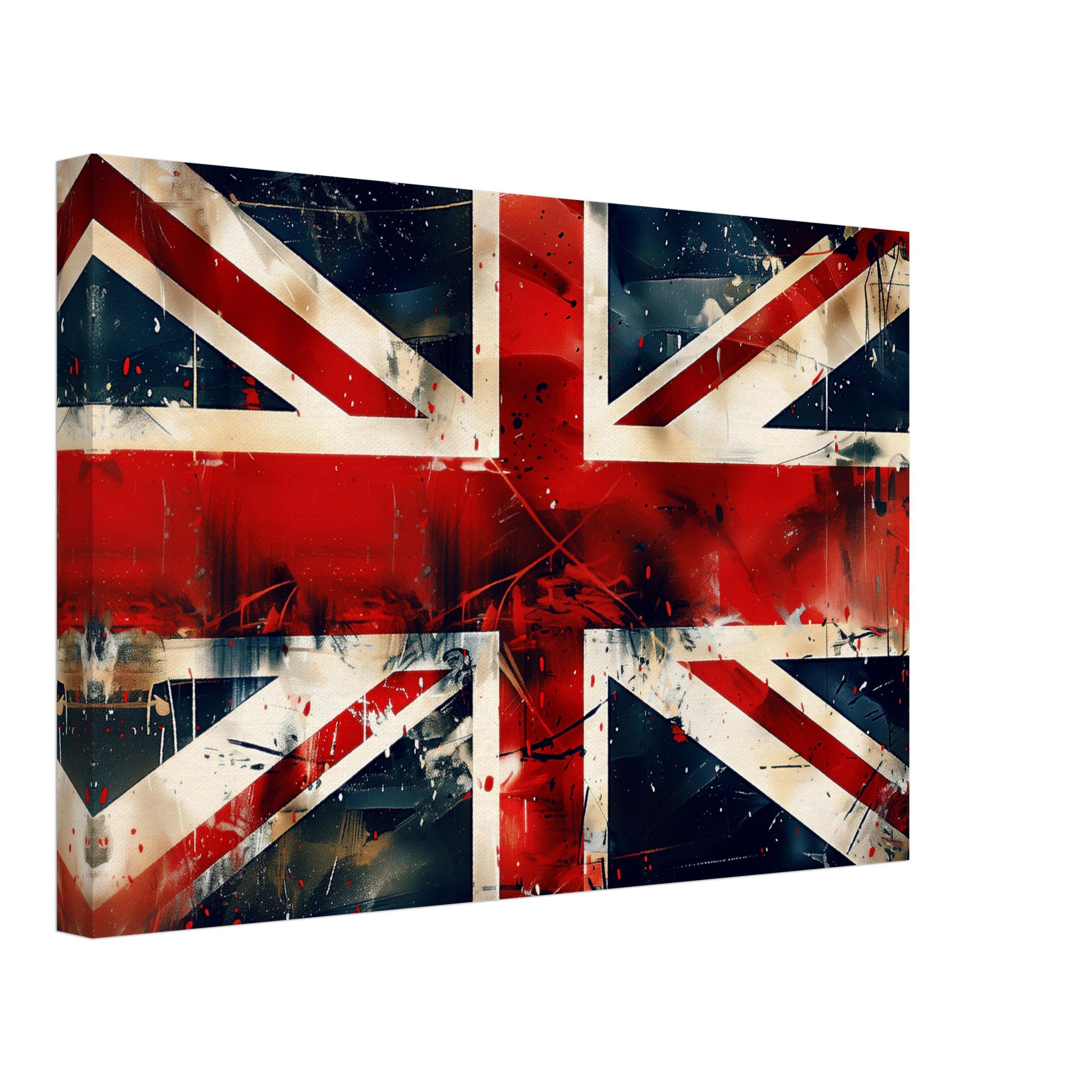 Grungy Union Jack Flag Canvas Print: Distressed British Street Art - Etsy