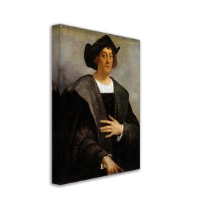 Christopher Columbus Canvas, Vintage Portrait - Christopher Columbus Canvas Print