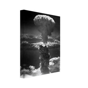Hiroshima Canvas Print, Hiroshima Nagasaki Mushroom Cloud, Vintage Photo From 1945 Lieutenant Charles Levy UK, EU USA Domestic Shipping
