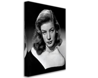 Lauren Bacall Canvas Print: Vintage Hollywood Portrait