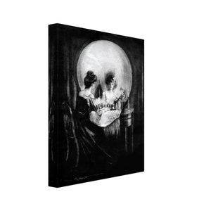 All Is Vanity Canvas Print - Human Skull Illusion Canvas - All Is Vanity Print Charles Allan Gilbert UK, EU USA Domestic Shipping