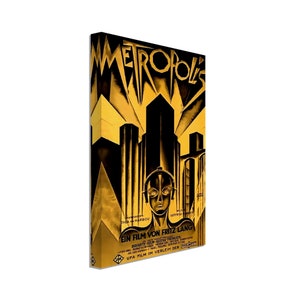 Metropolis Canvas, vintage Movie Canvas 1927 Canvas Film Art - Fritz Lang, Brigitte Helm, Alfred Abel