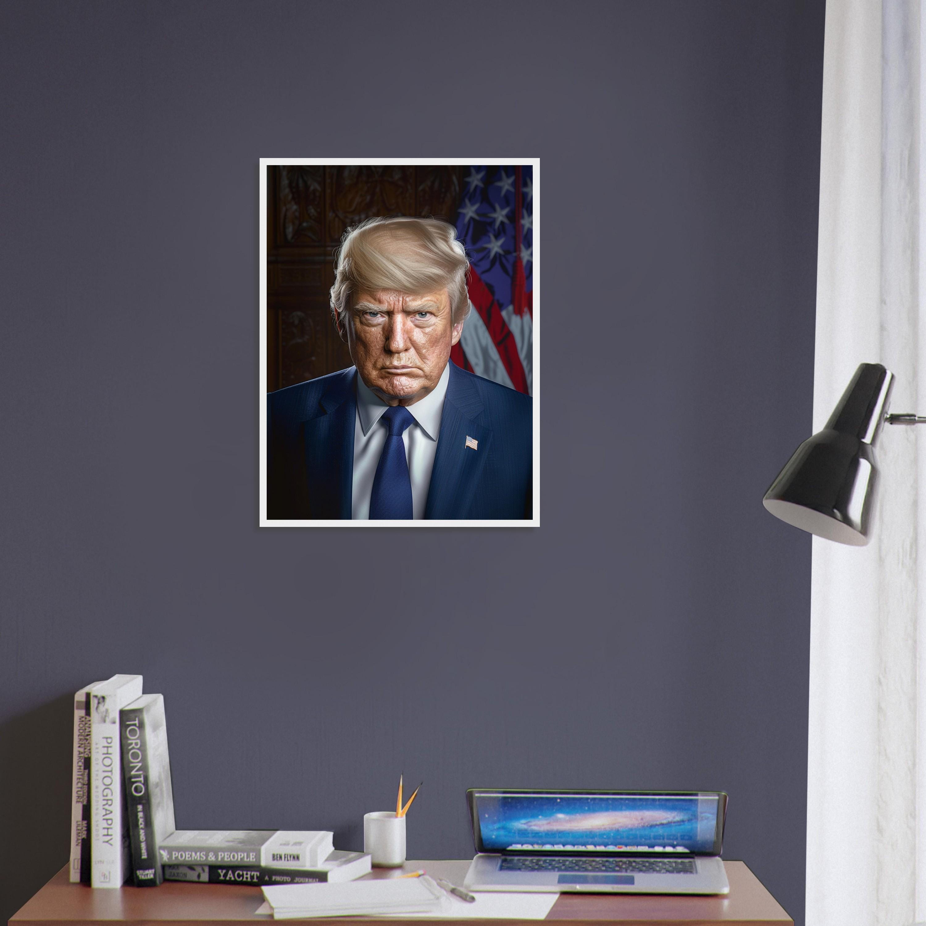 ドナルド・トランプ額入りプリント：映画のような大統領肖像画 - Etsy 日本