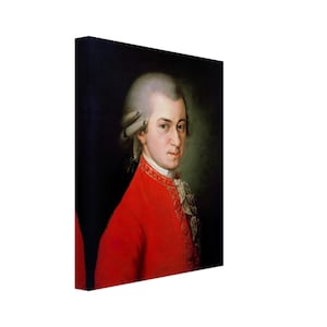 Mozart Leinwand Wolfgang Amadeus Mozart Leinwand Druck UK, EU USA Inlandsversand 18.Jahrhundert Komponist, Vintage Portrait Leinwanddruck