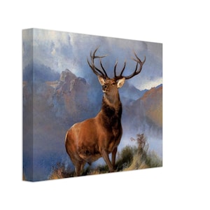 Canvasafdruk hert, canvasafdruk Monarch Of The Glen Stag, edelhert Sir Edwin Landseer