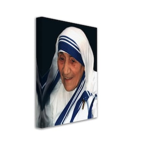 Mother Teresa Canvas, Missionary, Saint, Vintage Photo - Iconic Mother Teresa Canvas Print - Missionaries Of Charity