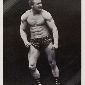 Eugen Sandow Poster, Victorian Bodybuilder, Vintage Photo Eugen Sandow Print - Victorian Strongman Beefcake.