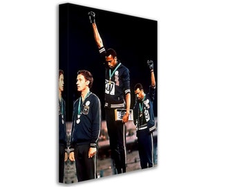 Black Power Salute 1968 Canvas Print: Tommie Smith & John Carlos