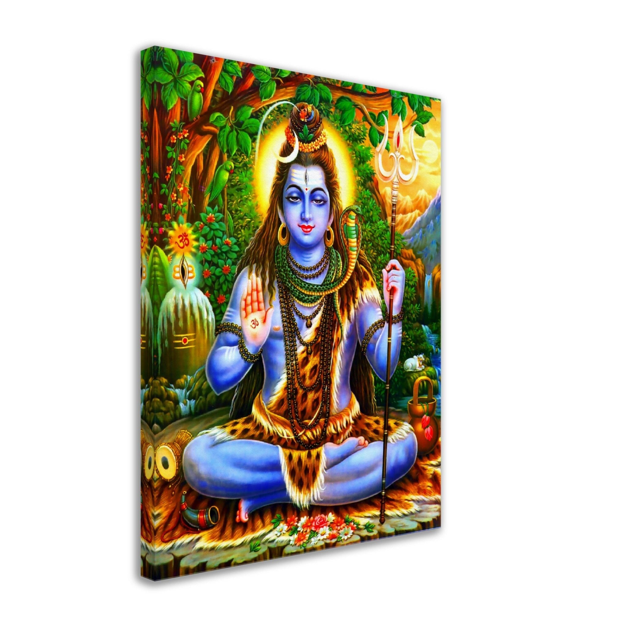 シヴァのキャンバスプリント：ヒンドゥー教の神、瞑想アート - Etsy 日本