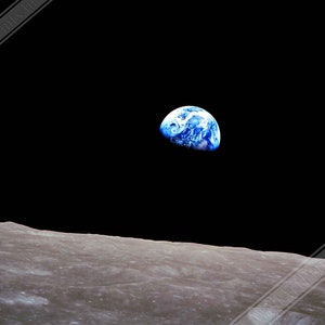 Earthrise Poster, Famous Photo Print From 1968, Shot From The Moon, Beginning The Environmental Movement
