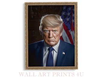 ドナルド・トランプ大統領の肖像画：愛国的なアメリカのアート