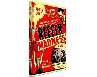 Impresión en lienzo de propaganda de Reefer Madness: póster de película de 1936