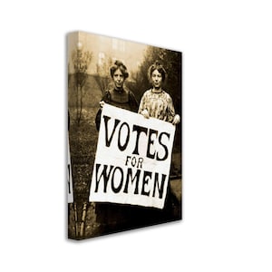 Suffragetten Leinwanddruck, Stimmen für Frauen Druck, Vintage Photo Christabel Pankhurst, Annie Kenney UK, EU USA Inlandsversand