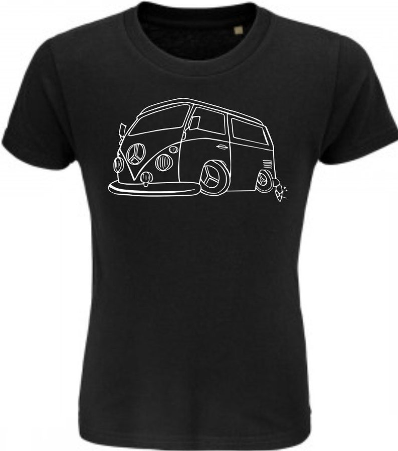 Kinder Bulli Shirt, Bulli Tshirt, Bus T-Shirt, Geschenkidee für Camper, Camping Shirt, T1, Campingfan, Wohnmobil, Geburtstagsgeschenk Bild 1