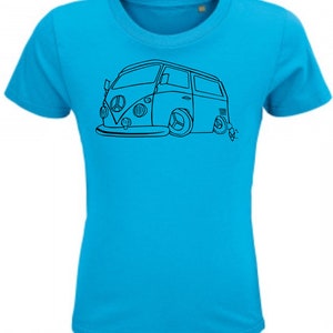 Kinder Bulli Shirt, Bulli Tshirt, Bus T-Shirt, Geschenkidee für Camper, Camping Shirt, T1, Campingfan, Wohnmobil, Geburtstagsgeschenk Bild 2