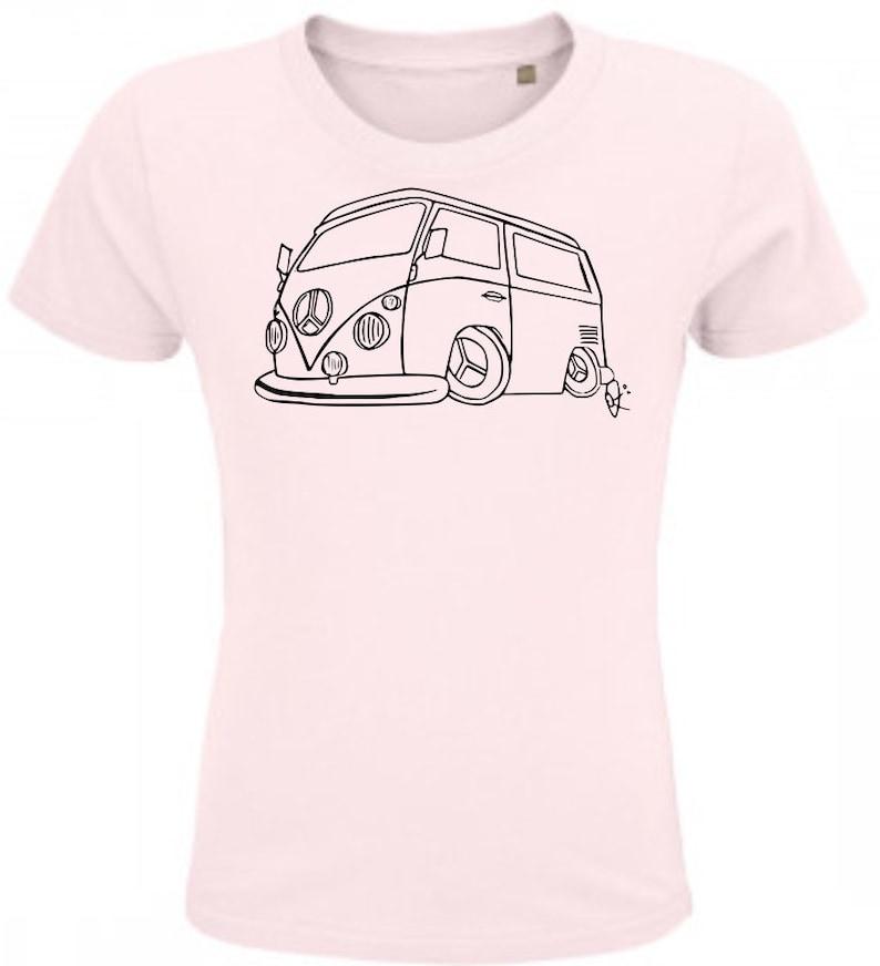 Kinder Bulli Shirt, Bulli Tshirt, Bus T-Shirt, Geschenkidee für Camper, Camping Shirt, T1, Campingfan, Wohnmobil, Geburtstagsgeschenk Bild 3