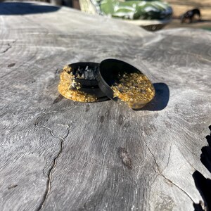 Black & Gold Themed Herb Grinder / Decorative Tray / Handmade Gift // one of a kind, personalized, great for gift, home decor