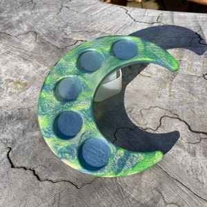 Handmade Resin Moon Shot Glass Holders