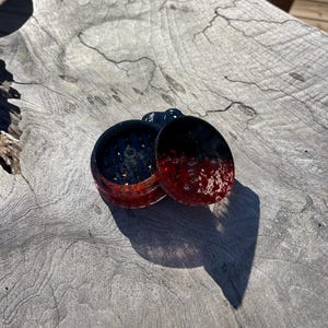 Black & Red Themed Herb Grinder / Decorative Tray / Handmade Gift // one of a kind, personalized, great for gift, home decor